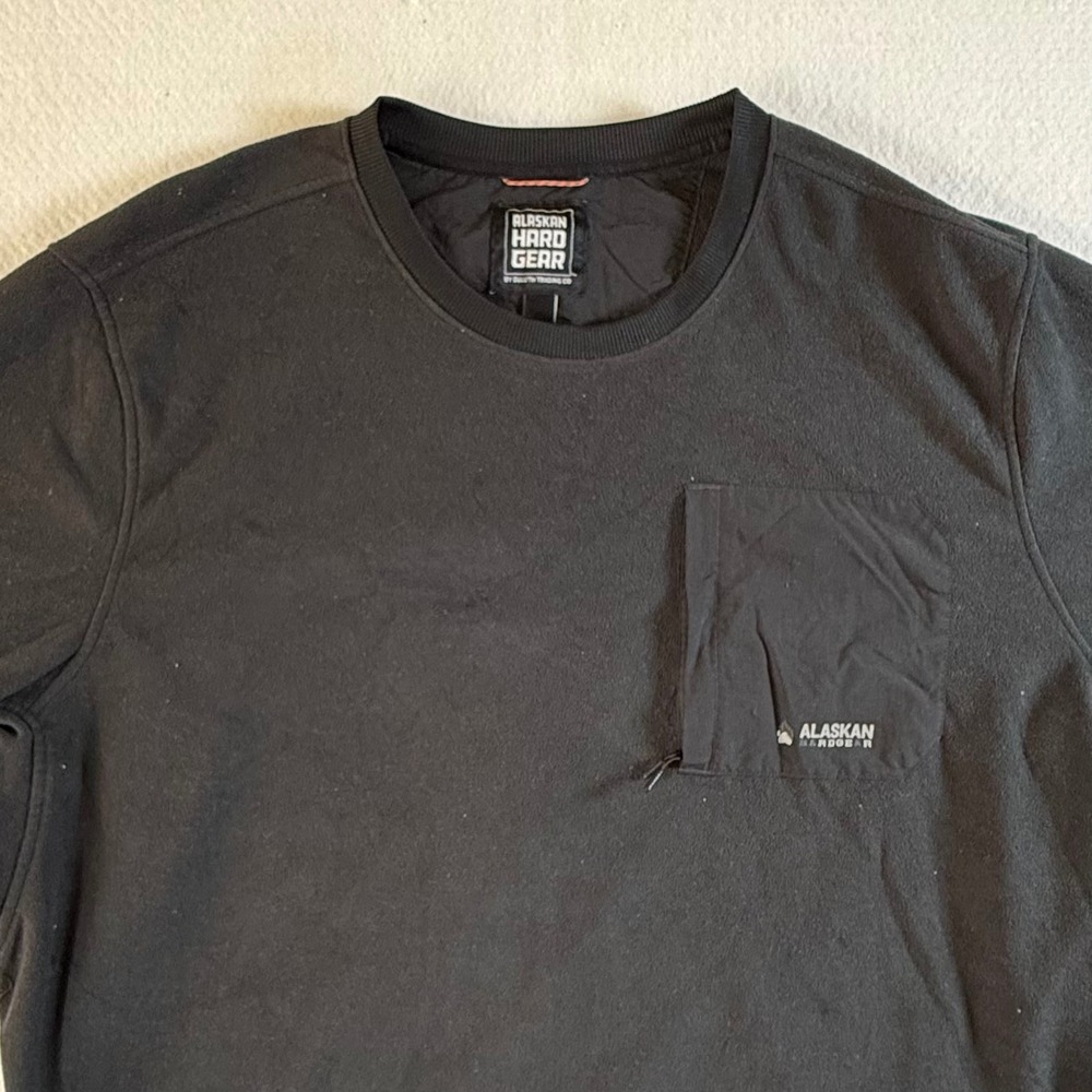 Alaskan Hardgear Fleece Sweatshirt Mens 3XL Zipper Pocket Pullover Black